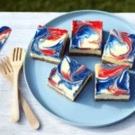 Blue Swirled Cheesecake Bars