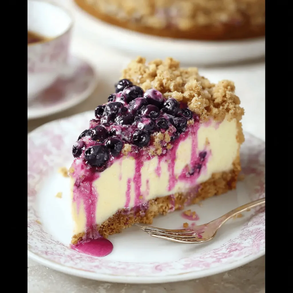 Blueberry Crumble Cheesecake