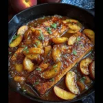 Bourbon Peach Roasted Salmon