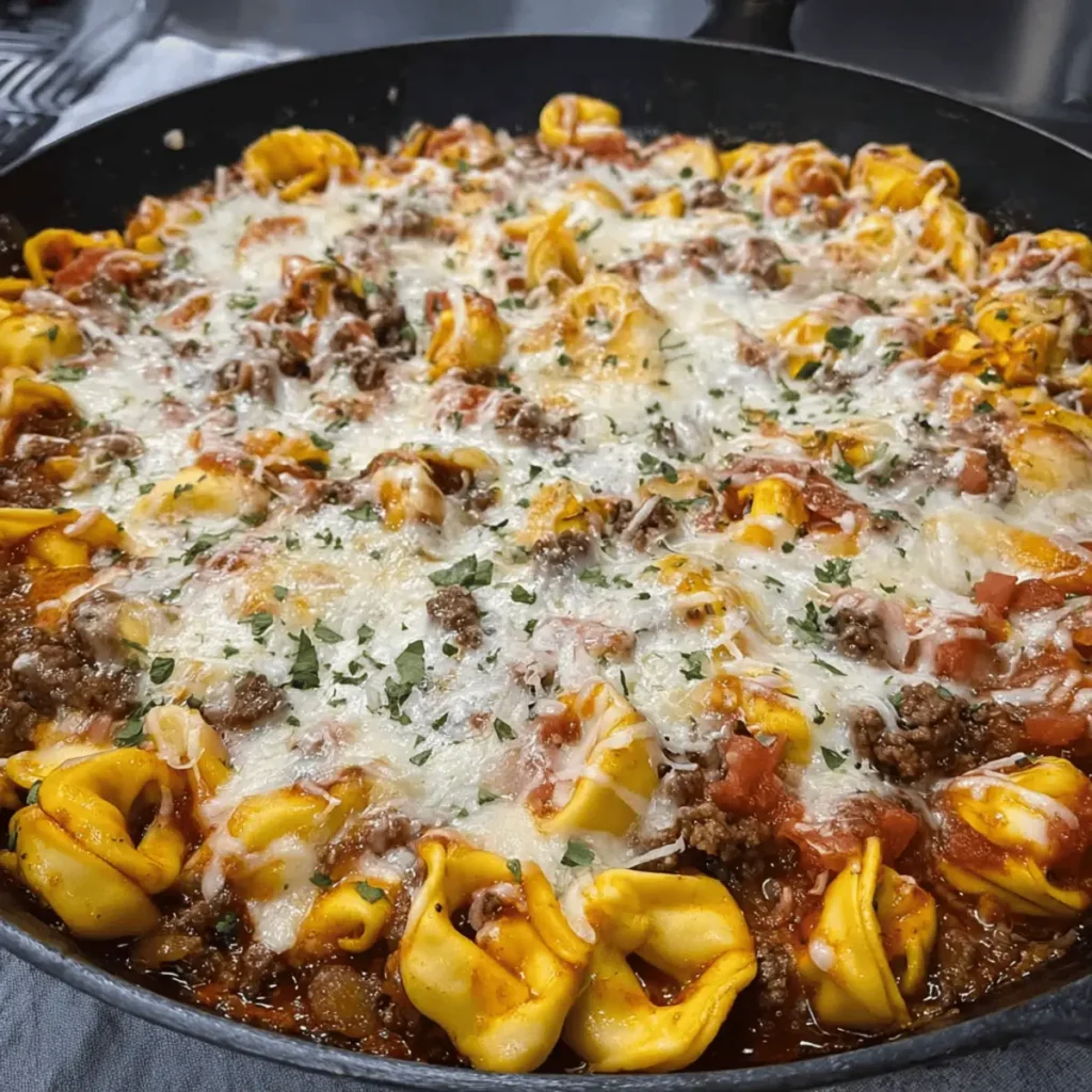 Cheesy Beef Enchilada Tortellini