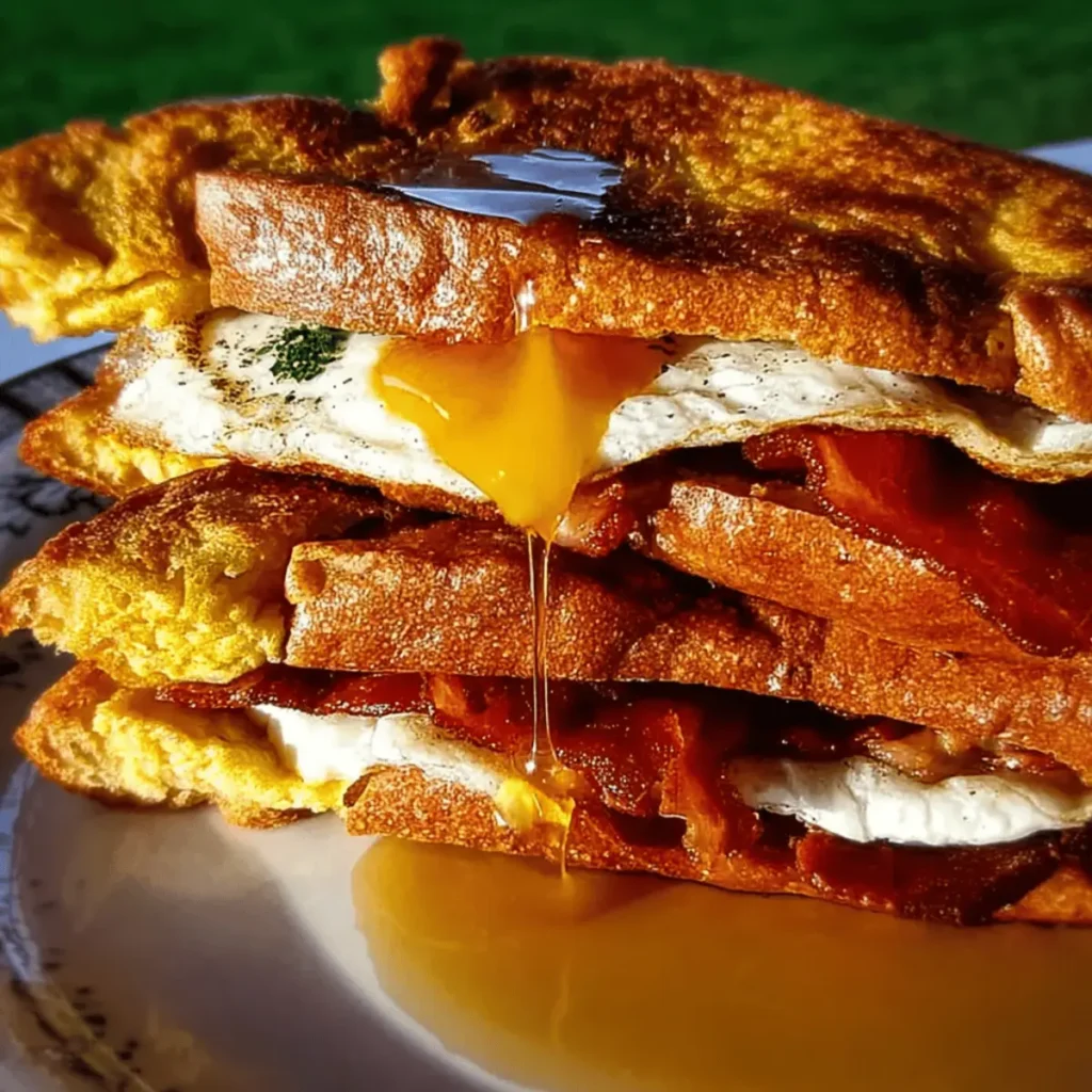 French Egg and Bacon Sandwich