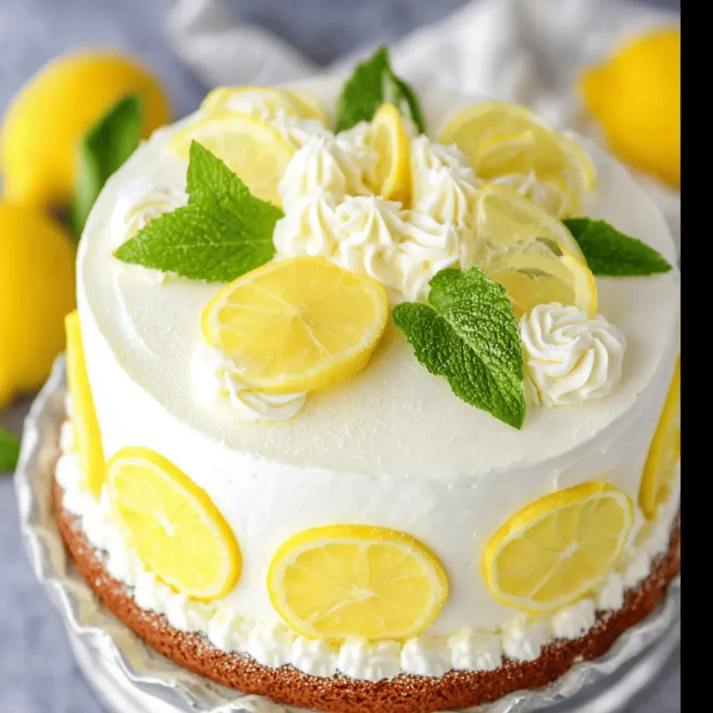 Lemon Mascarpone Layer Cake