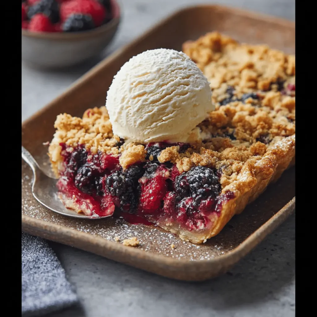 Mixed Berry Crumble Slab Pie