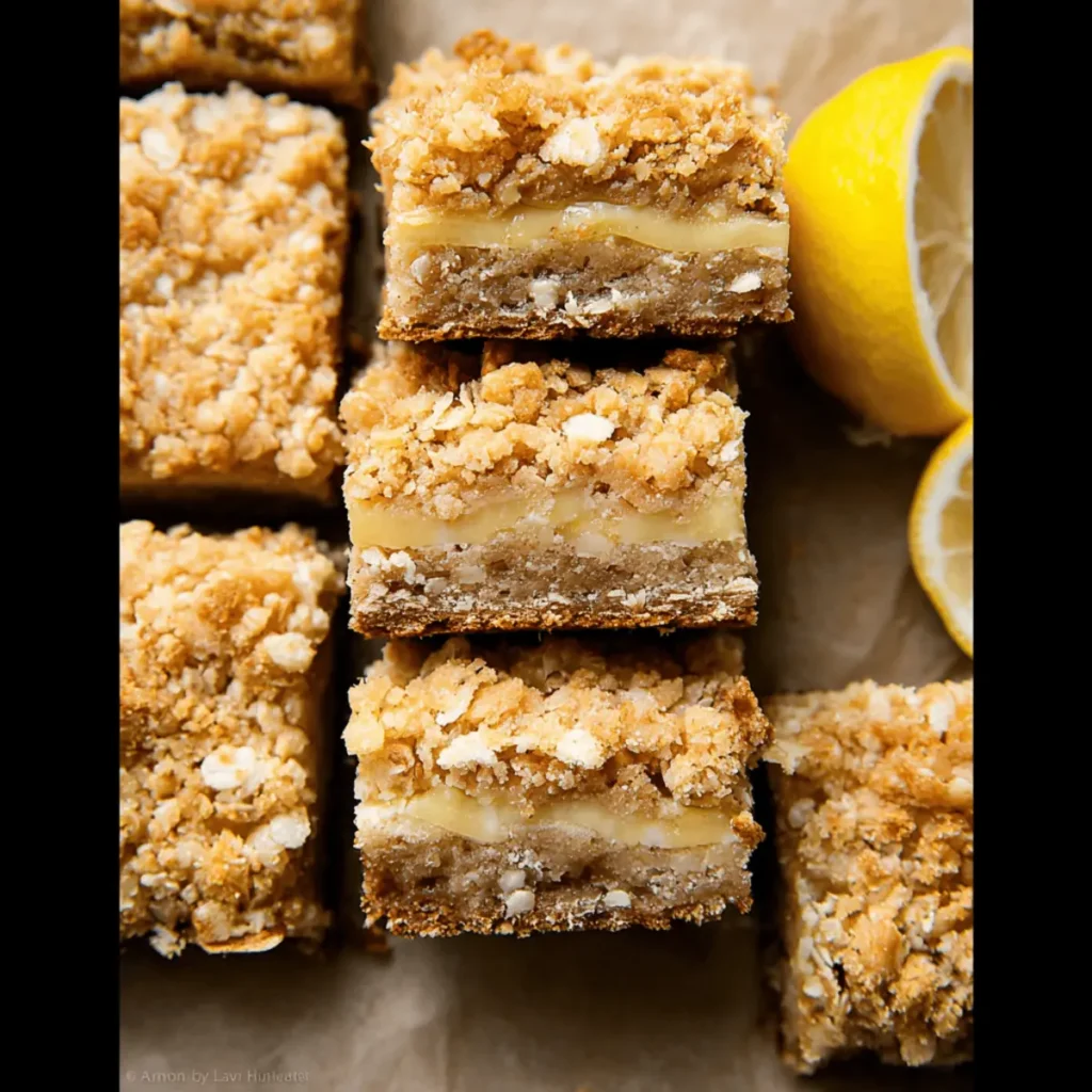 Oatmeal Lemon Crumble Bars