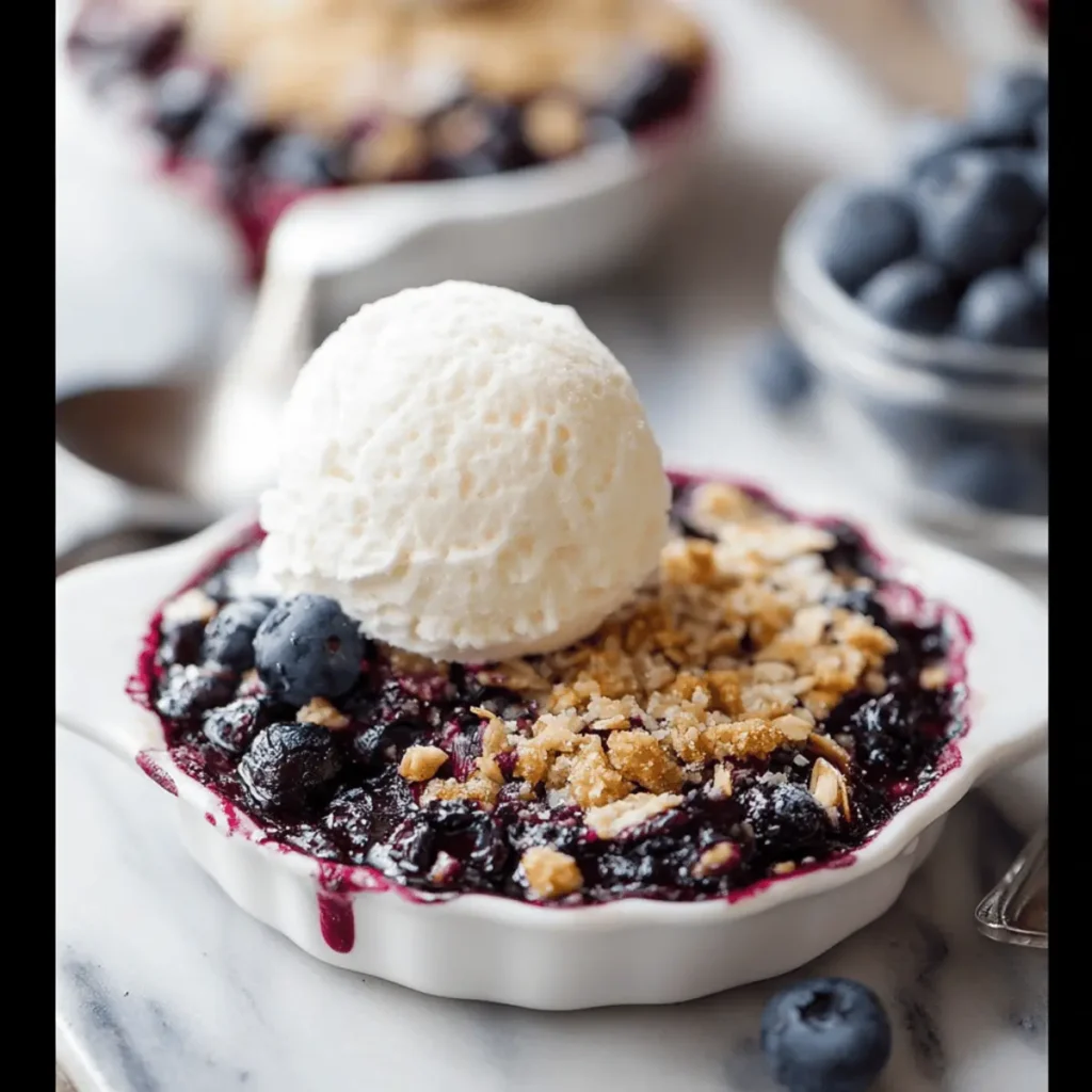Old-Fashioned Blueberry Crisp with Oat Topping