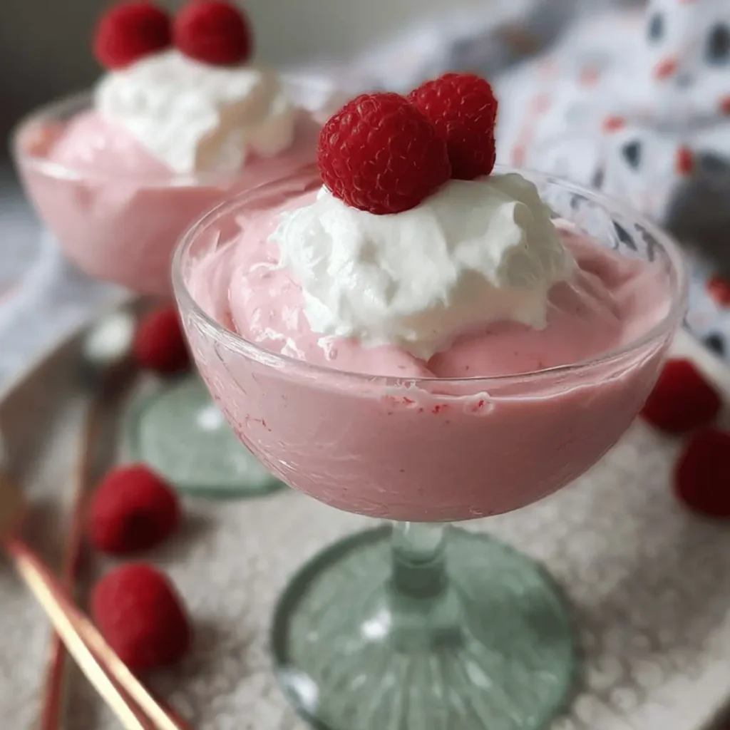 Raspberry Cottage Cheese Mousse