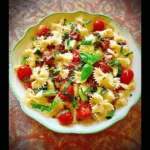 Simple Summer Pasta with Sautéed Tomatoes, Zucchini and Basil