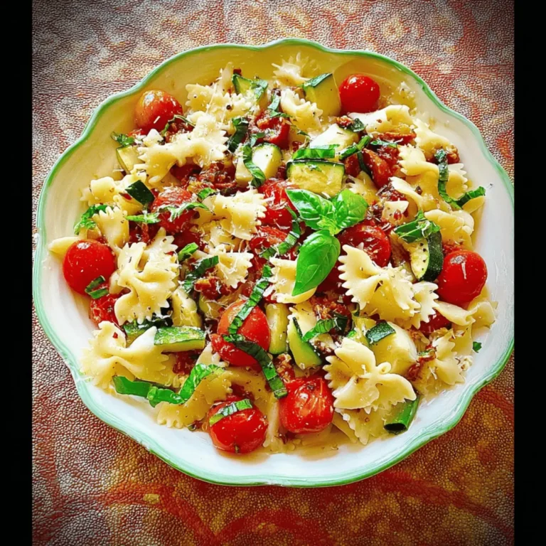 Simple Summer Pasta with Sautéed Tomatoes, Zucchini and Basil