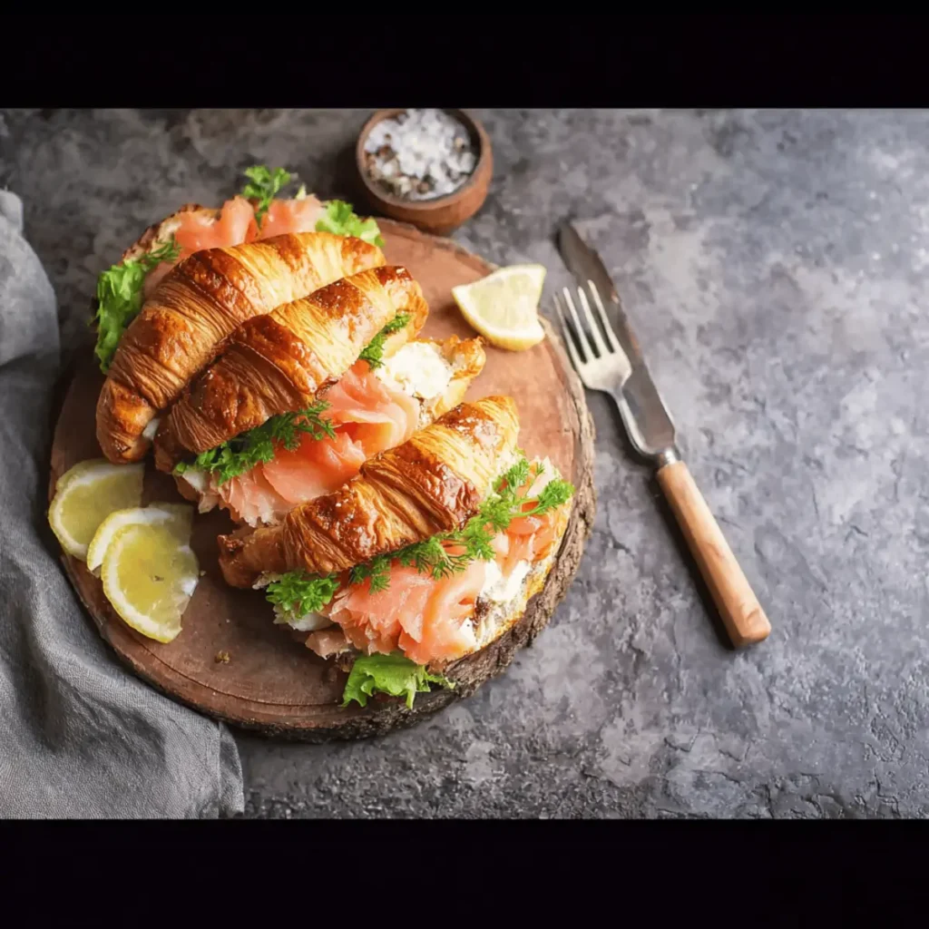 Smoked Salmon Croissant Sandwiches