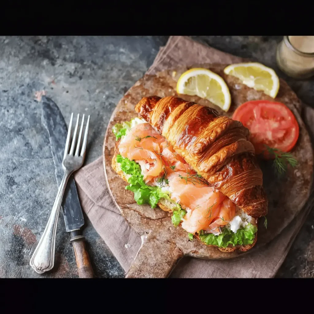 Smoked Salmon Croissant Sandwiches
