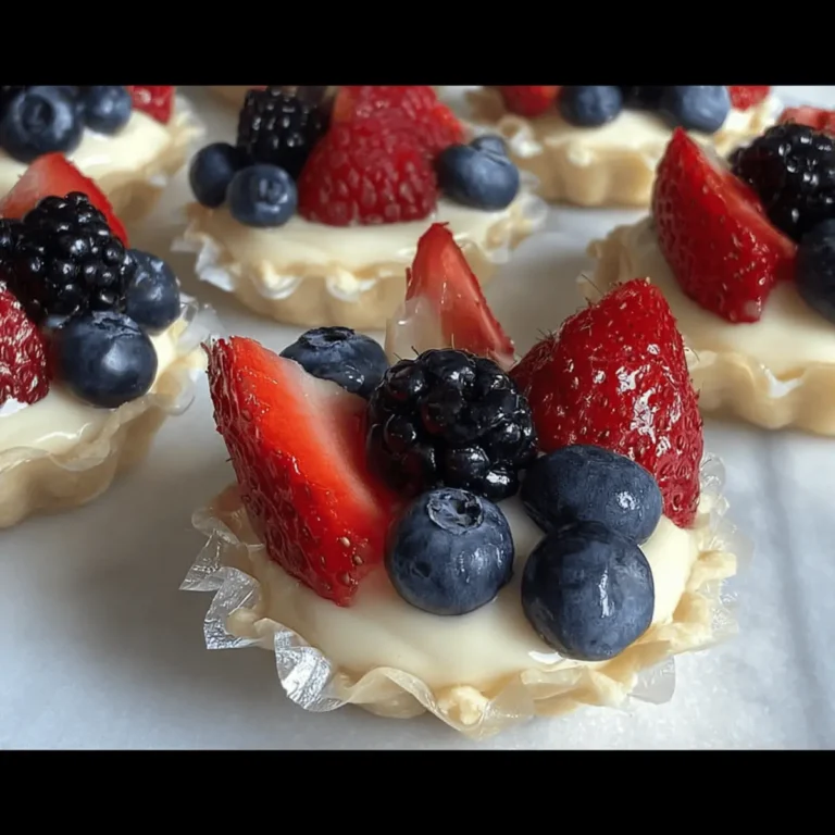 White Chocolate Mousse Tartlets
