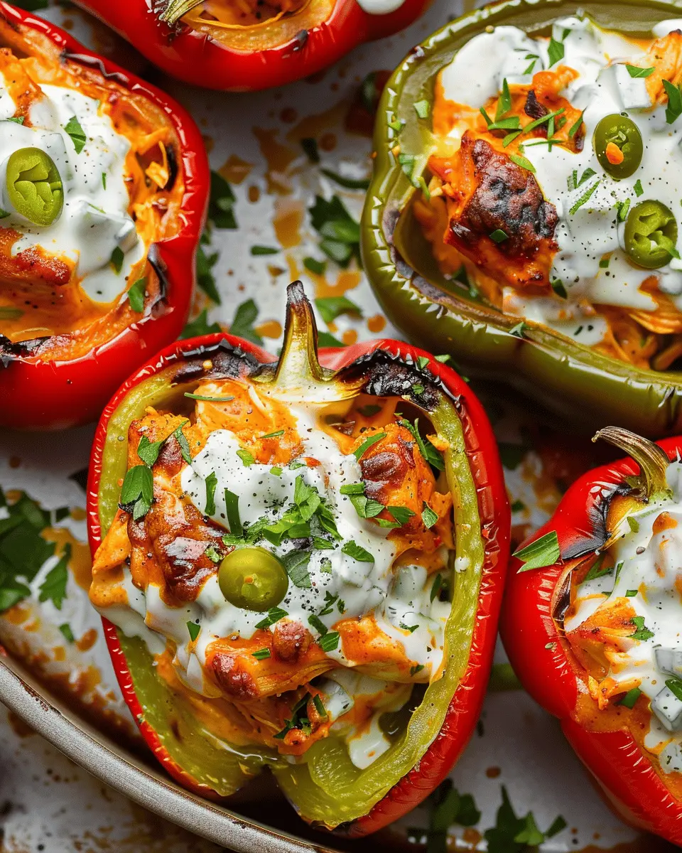 Buffalo Chicken Stuffed Peppers: Easy, Flavorful Weeknight Delight