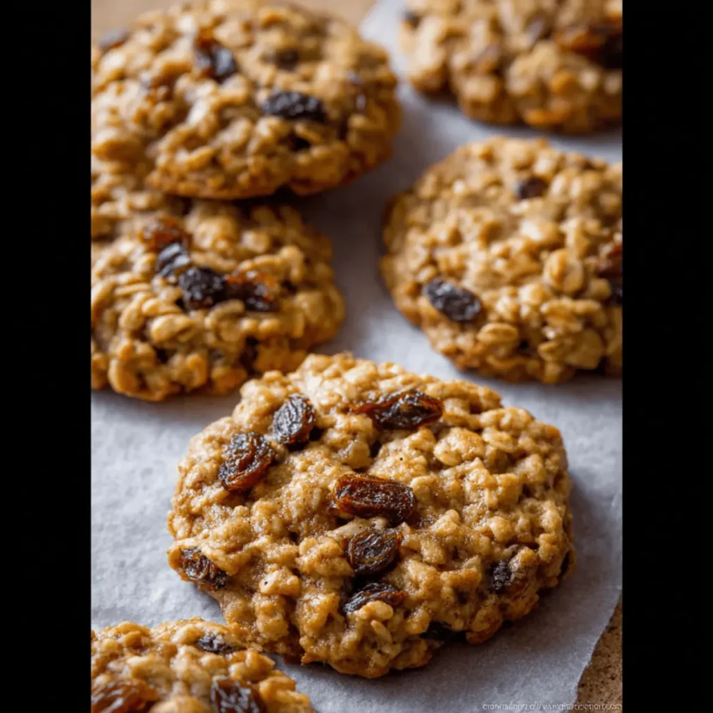 Chewy Oatmeal Raisin Cookies
