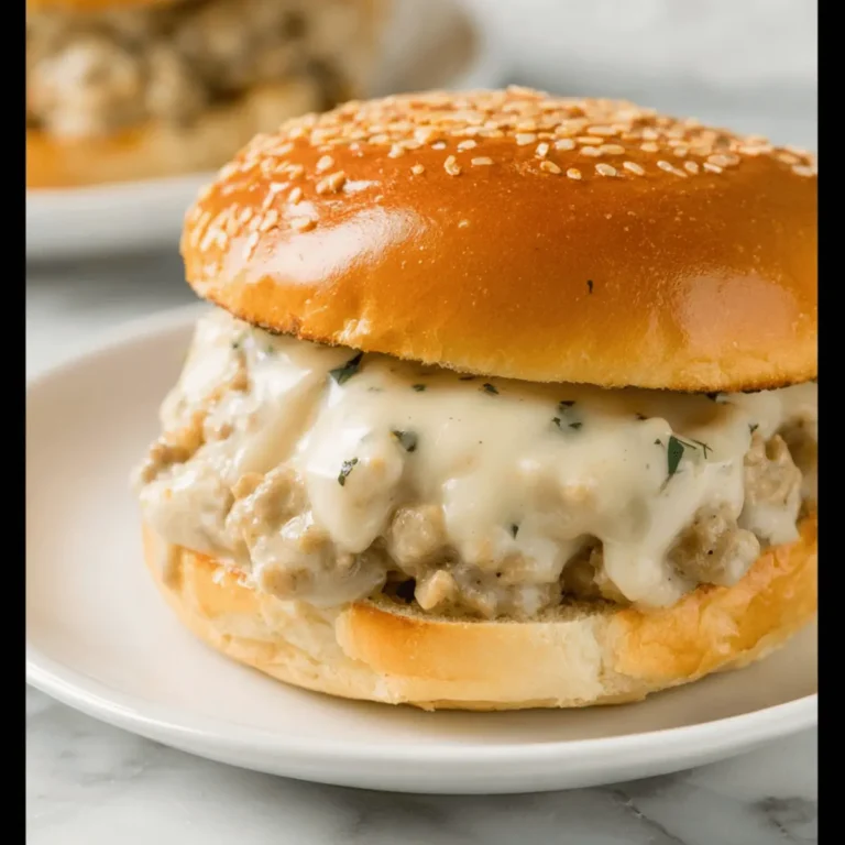 Chicken Alfredo Sloppy Joes