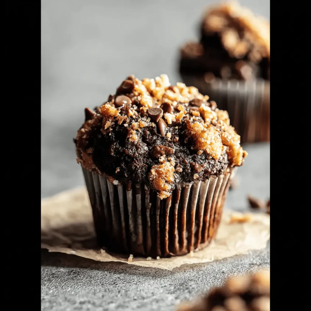 Chocolate Coffee Toffee Crunch Muffins