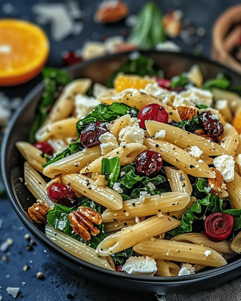 Cranberry Penne Salad: Easy Refreshing Meal with Orange Vinaigrette