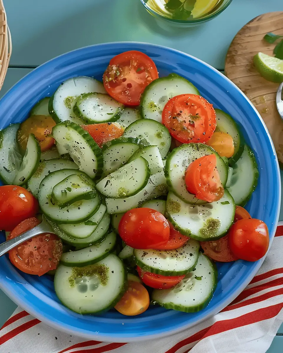 Cucumber Tomato Salad: Refreshingly Easy with Turkey Bacon Twist