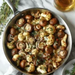Garlic Butter Mushrooms and Cauliflower