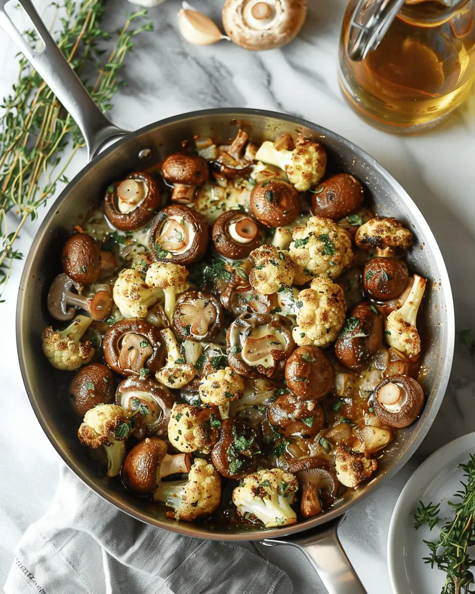 Garlic Butter Mushrooms and Cauliflower: A Savory Delight for Home Cooks