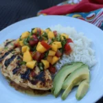 Grilled Honey Lime Chicken with Avocado Mango Salsa