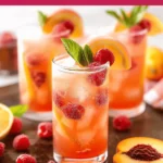 Homemade Raspberry Peach Lemonade