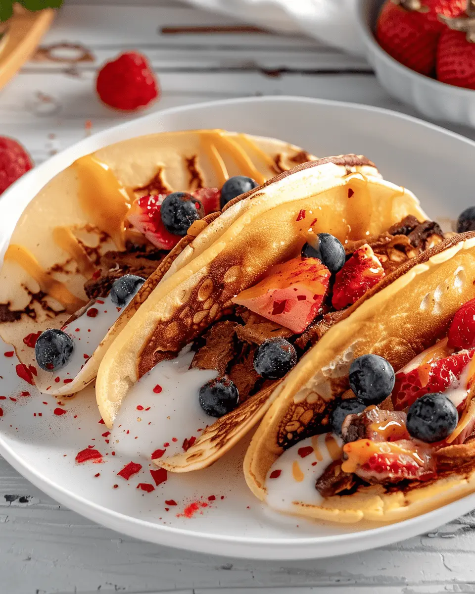 Pancake Tacos: Indulgent Breakfast with Turkey Bacon and Chicken Ham