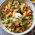 Pasta Salad with Burrata and Lemon Basil Vinaigrette