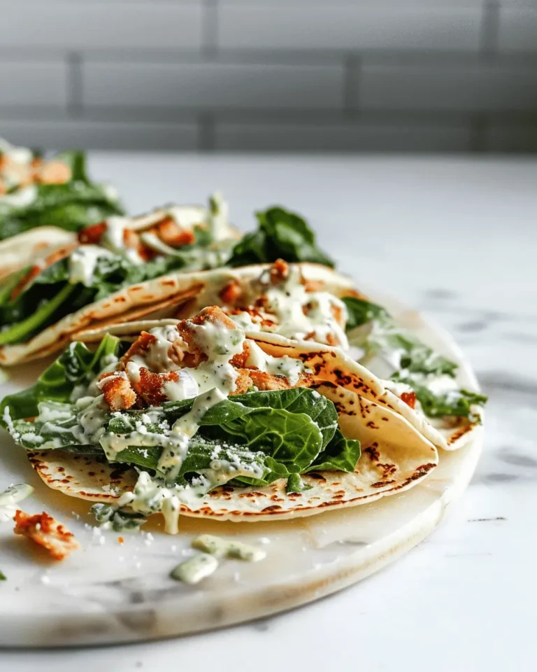 Smash Chicken Caesar Tacos