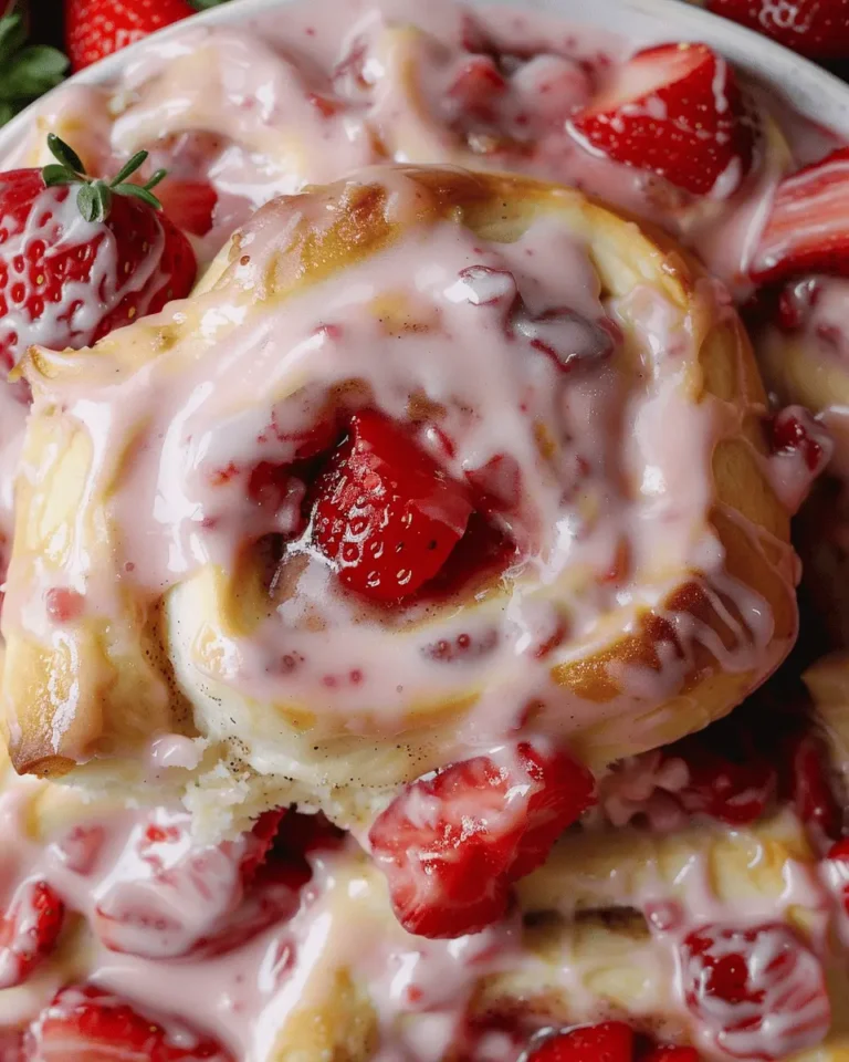 Strawberry Cheesecake Cinnamon Rolls