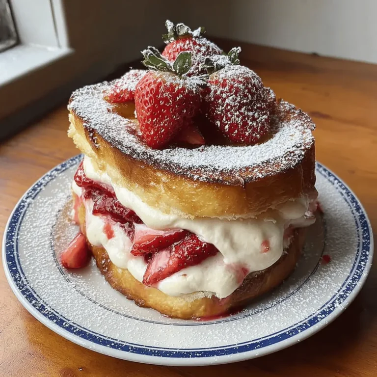 Strawberry Cream Cheese Stuffed French Toast