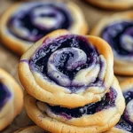 Sweet Blueberry Cheesecake Swirl Cookies
