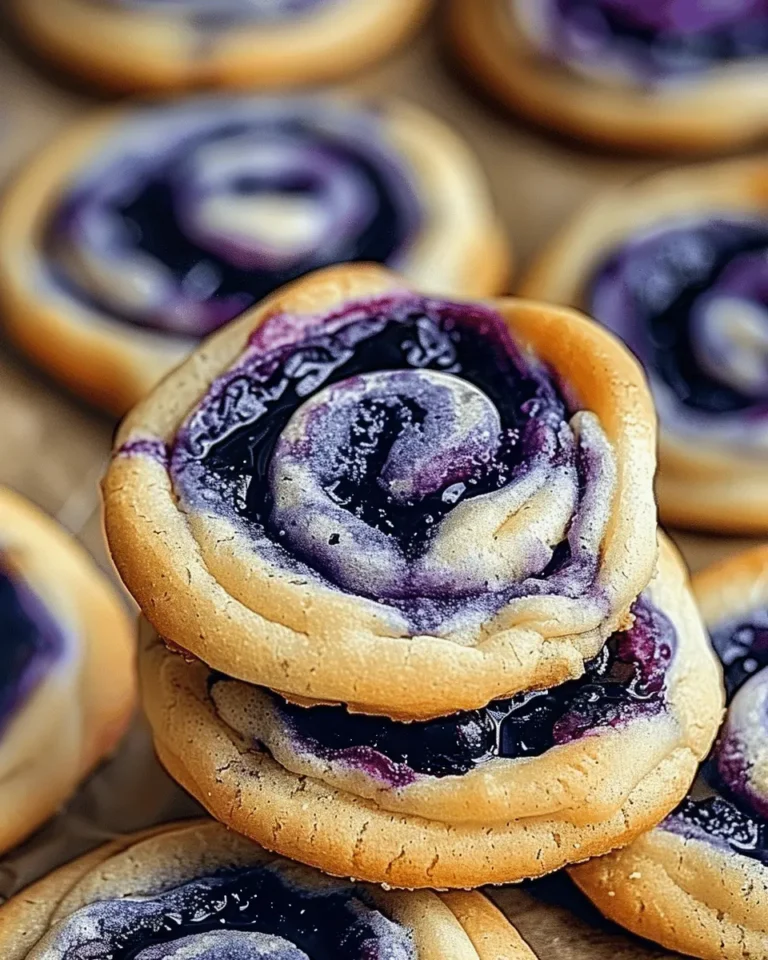 Sweet Blueberry Cheesecake Swirl Cookies