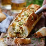 Cheesy Jalapeno Bacon Stuffed Baguette