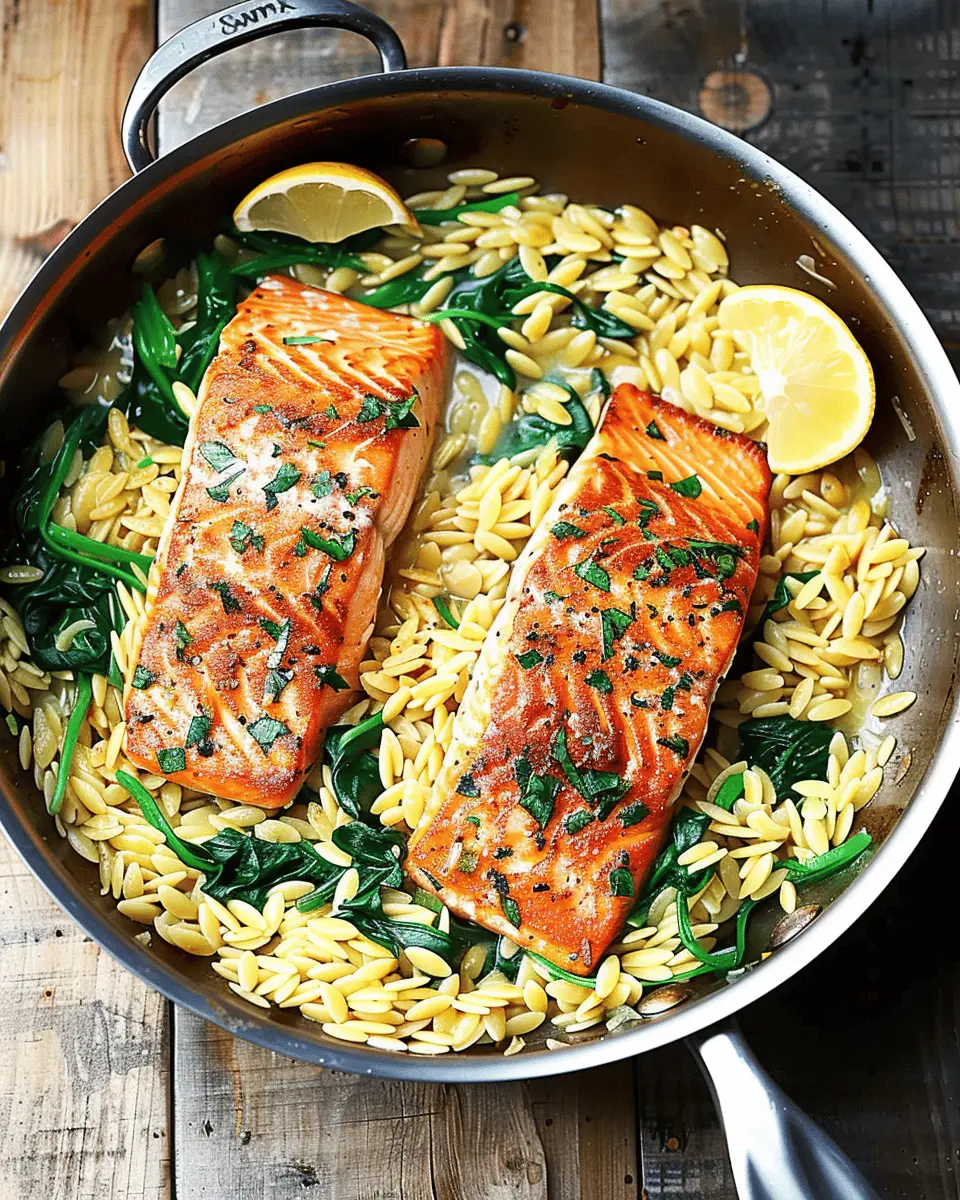 One Skillet Salmon with Lemon Orzo: Easy Bliss on Your Plate