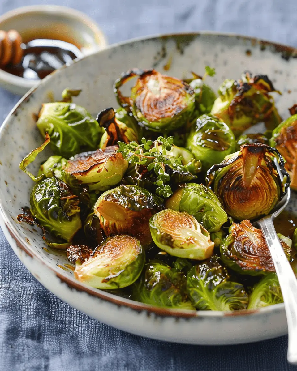 Roasted Brussels Sprouts with Balsamic Vinegar and Honey Bliss