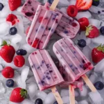 4-Ingredient Berry Yogurt Popsicles
