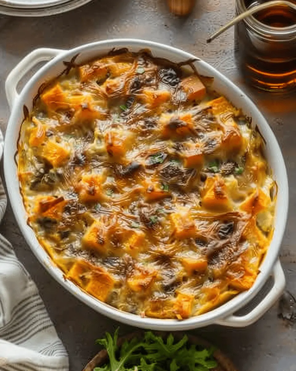 Sweet Potato Breakfast Casserole with Turkey Bacon Delight