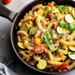 Pasta with Zucchini and Tomatoes