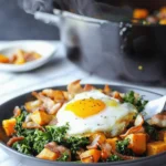 Bacon Kale Sweet Potato Hash