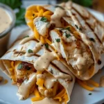 Cheesy Garlic Chicken Wraps