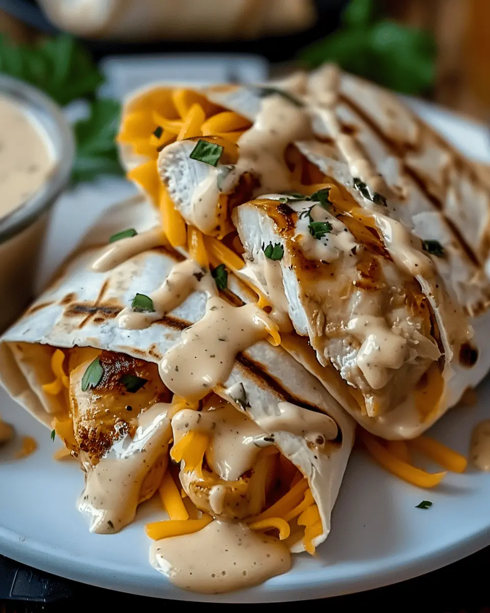 Cheesy Garlic Chicken Wraps: Easy & Delicious Home Cooking