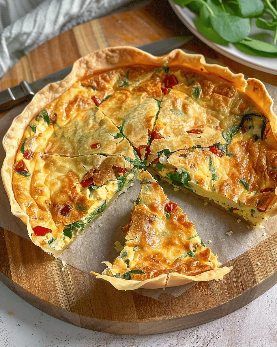 The Best Tortilla Quiche with Turkey Bacon and Chicken Ham Delight
