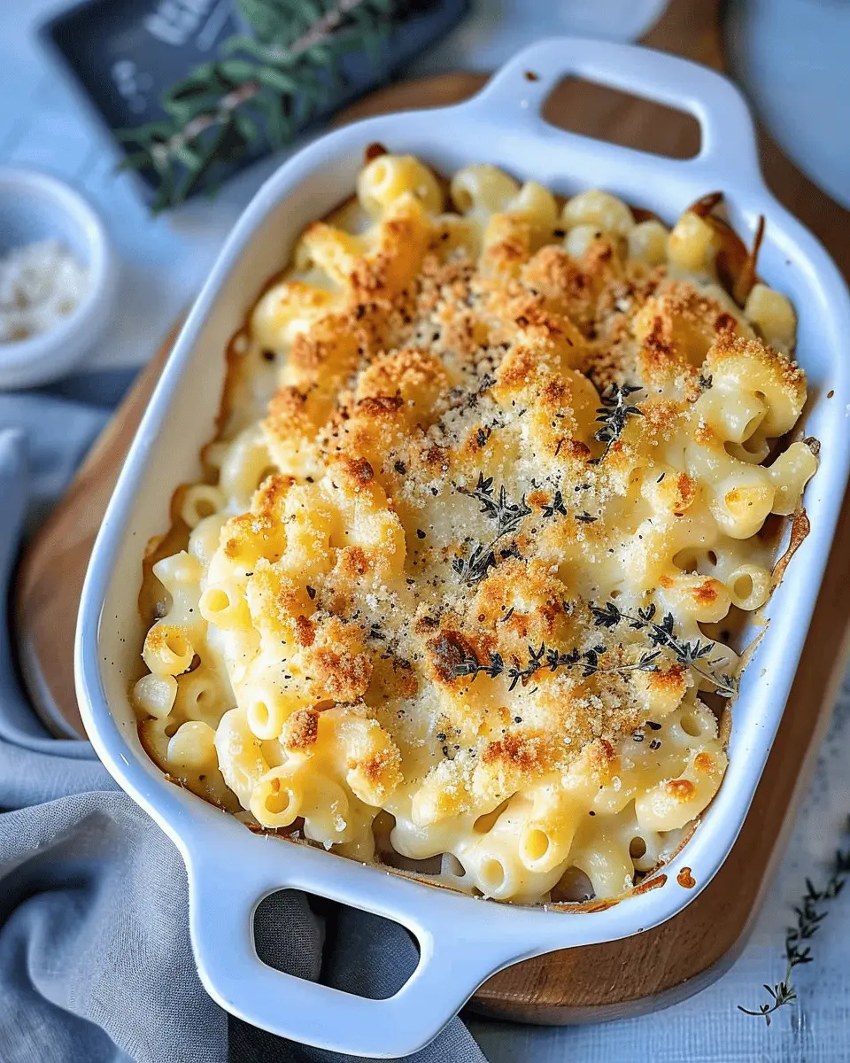 Creamy Brie Mac and Cheese with Turkey Bacon and Chicken Ham Delights