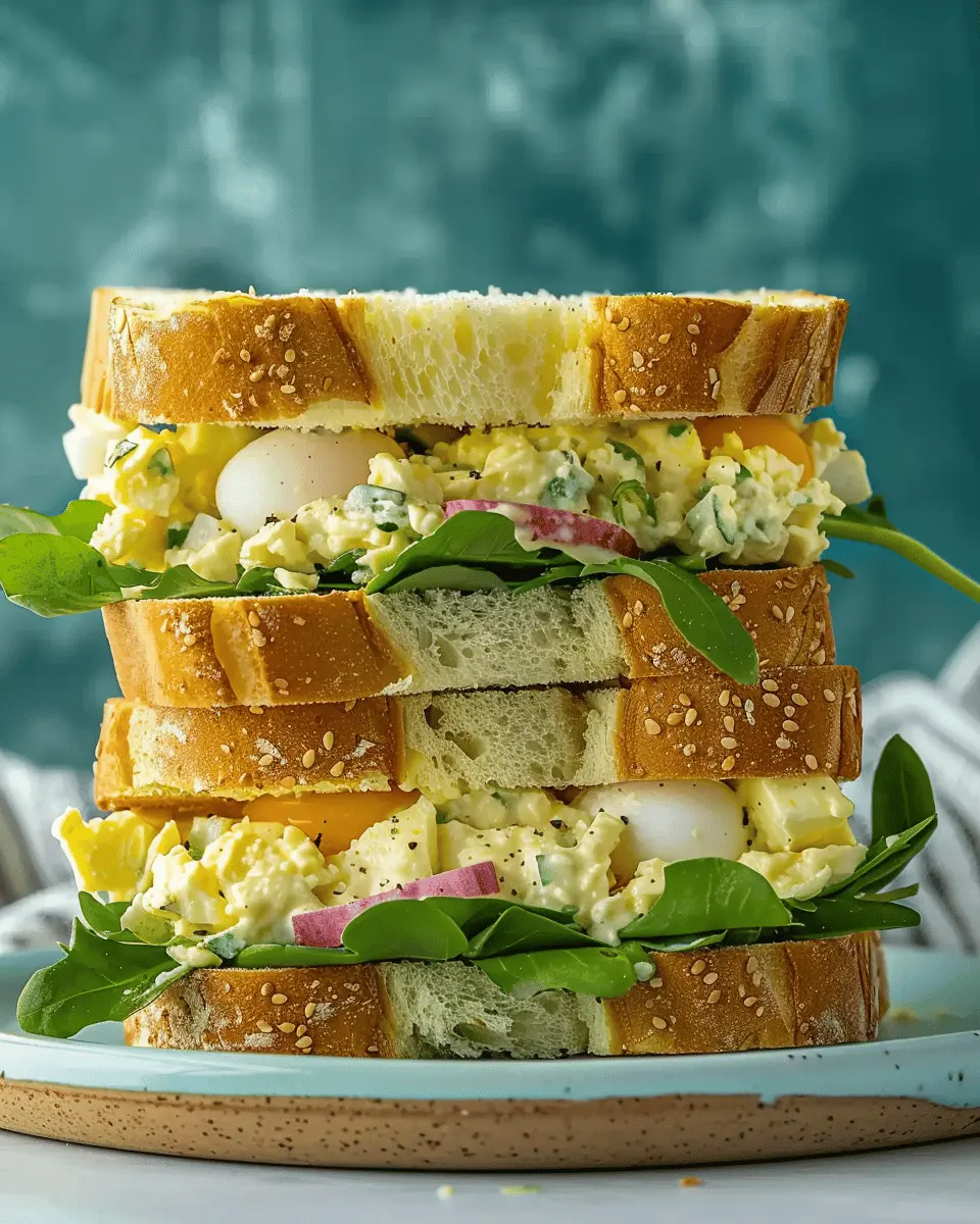 Best Egg Salad Sandwich Recipe with Turkey Bacon and Chicken Ham