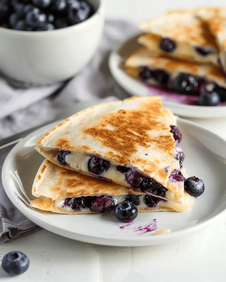 Blueberry Breakfast Quesadilla: Easy Sweet & Savory Delight
