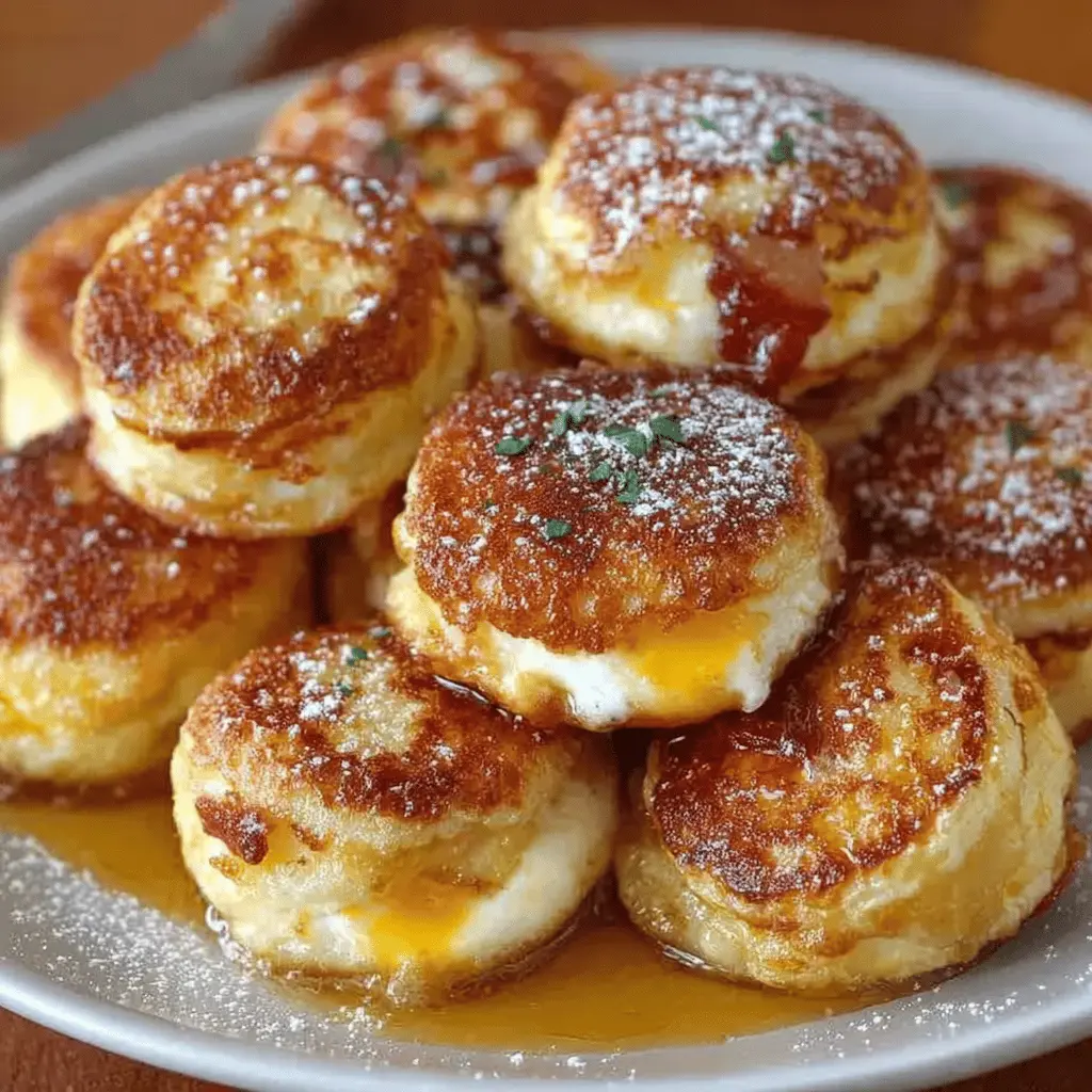 Breakfast Pancake Poppers with Turkey Bacon and Chicken Ham Delight