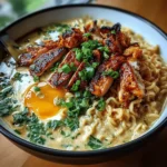 Fiery Chicken Ramen with Creamy Garlic Sauce