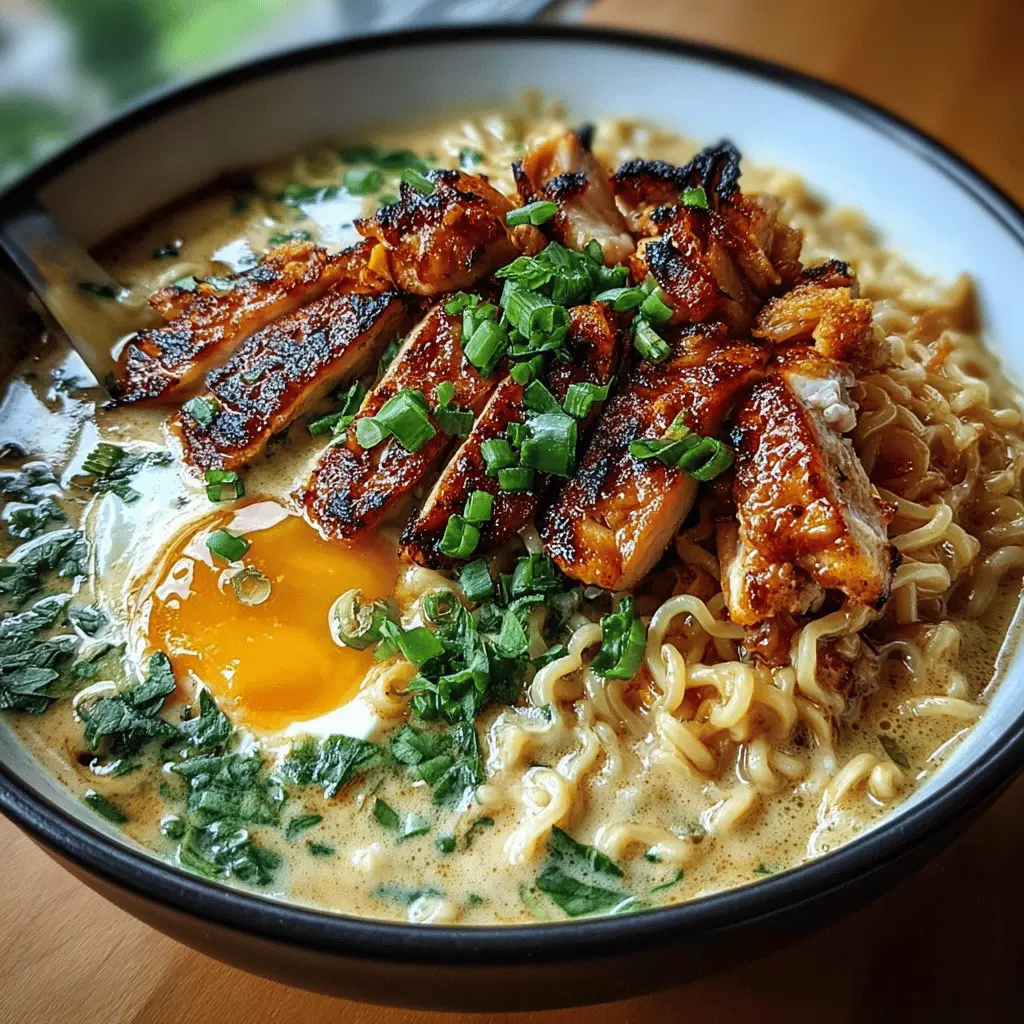 Fiery Chicken Ramen: Indulgent Recipe with Creamy Garlic Sauce