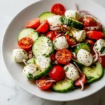 Fresh Cucumber Caprese Salad