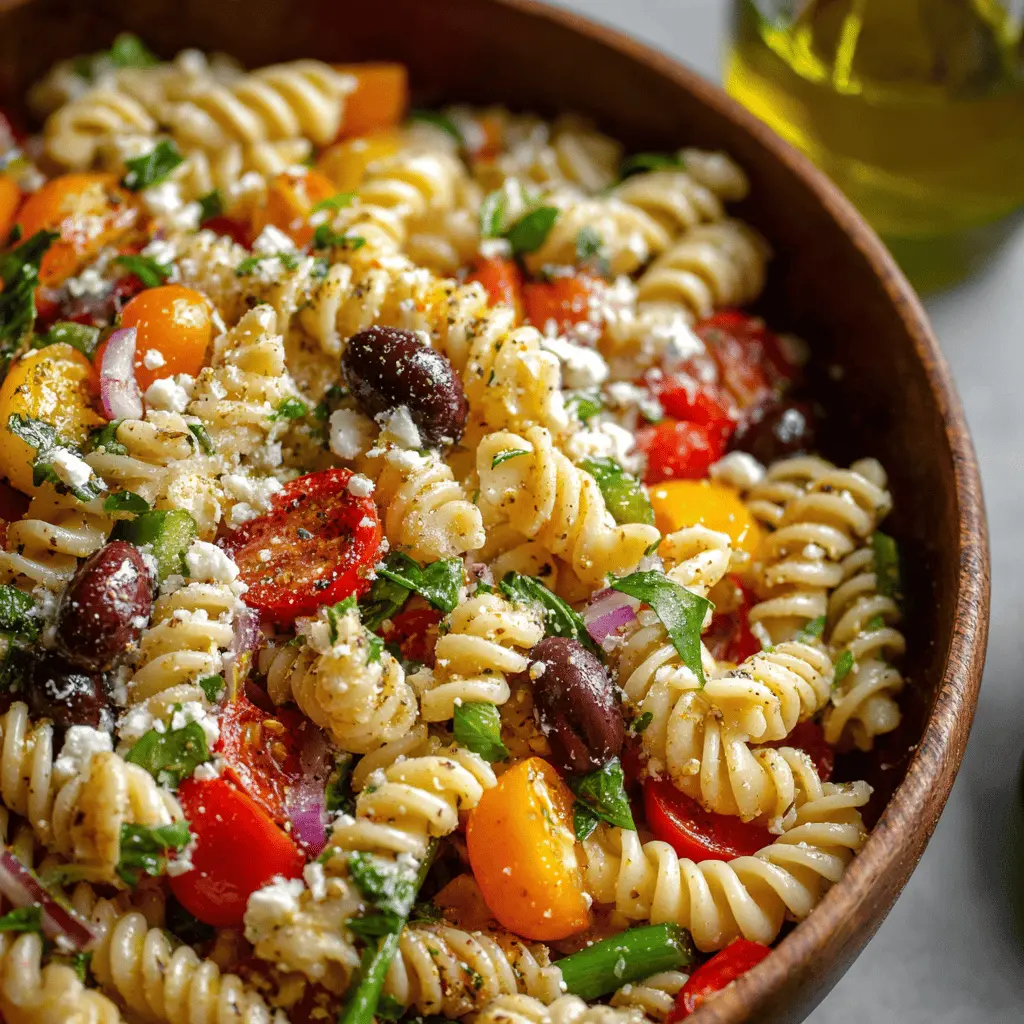 Italian Pasta Salad with Turkey Bacon and Chicken Ham Delight